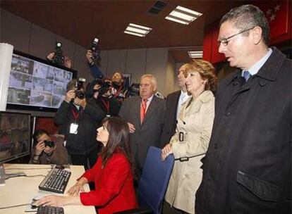 Aguirre y Gallardón, durante la inauguración del intercambiador de Moncloa.