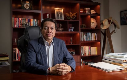 Mario Delgado, en su oficina en Ciudad de México, el 22 de mayo de 2023.