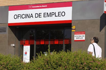 An unemployment office in Madrid.