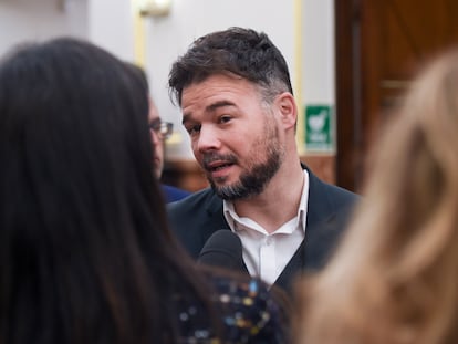 El portavoz de ERC en el Congreso, Gabriel Rufián.