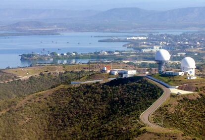 This Jan. 19, 2002, file photo shows an aerial view of the U.S. Naval Base in Guantanamo Bay, Cuba.