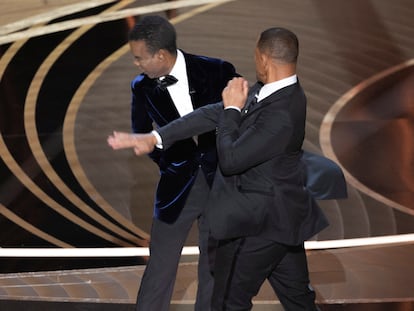 El momento del golpe de Will Smith a Chris Rock.