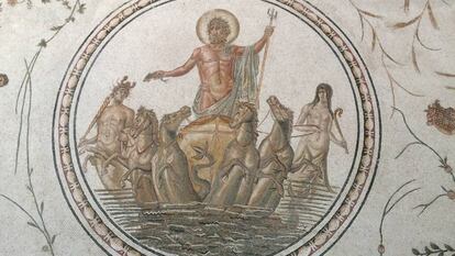 Mosaico romano en el Museo del Bardo (Túnez).