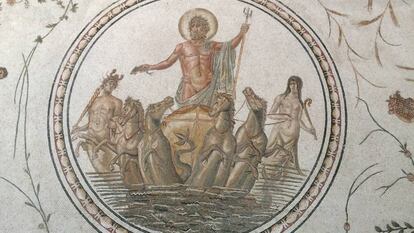 Mosaico romano en el Museo del Bardo (T&uacute;nez).