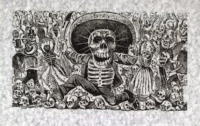 Detalle de la 'Calavera Oaxaqueña', ilustrada por José Guadalupe Posada y publicada por Antonio Vanegas Arroyo, en 1903.