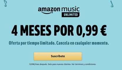 Oferta Amazon Music Unlimited.