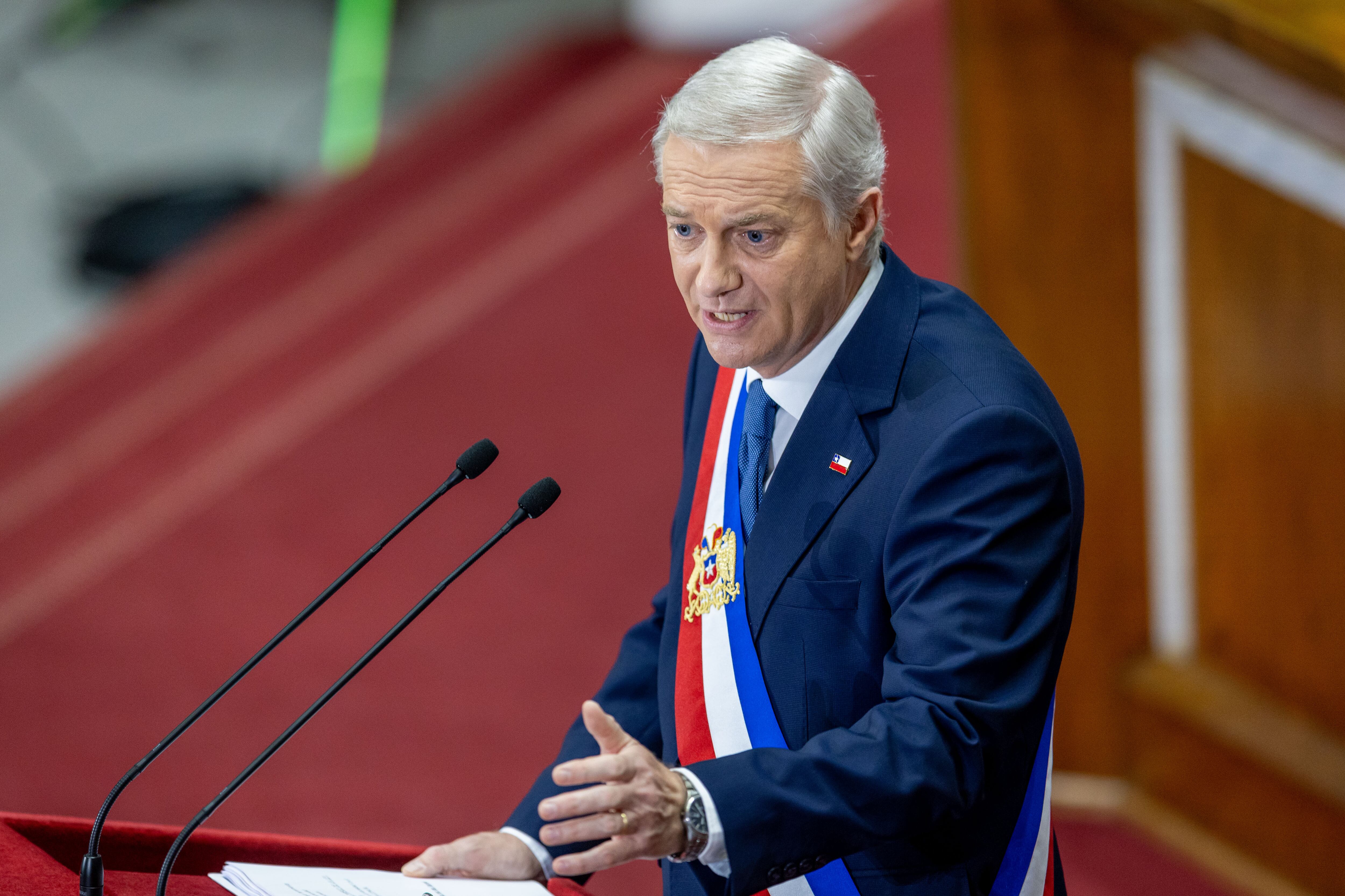José Antonio Kast durante su discurso en el Congreso de Valparaíso.