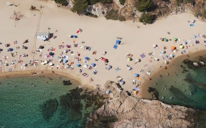 La playa de Sa Conca, en Platja d'Aro (Girona).