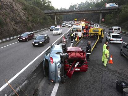 Accidente en la A-55