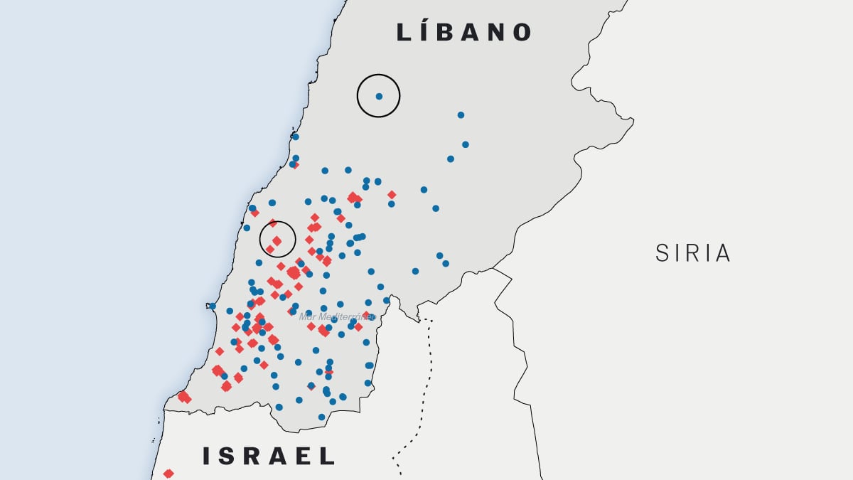 Mapas | La ofensiva de Israel en Líbano: bombardeos, desalojos y cientos de muertos