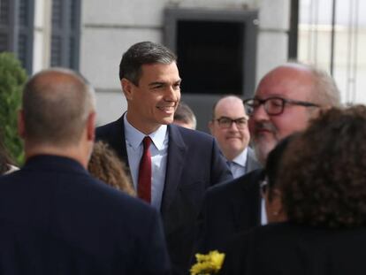 Pedro Sánchez, em sua chegada ao Congresso.