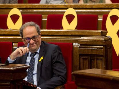 El president de la Generalitat, Quim Torra, al Parlament.