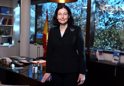 Concepción Pilar Barrio del Olmo, nueva presidenta del Consejo General del Notariado, en la sede del organismo en Madrid. Jaime Villanueva/El País