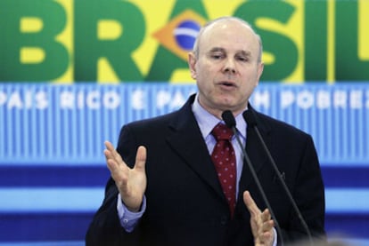 El ministro de Economía de Brasil, Guido Mantega, durante una conferencia en agosto.