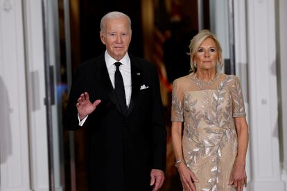 U.S. President Joe Biden and first lady Jill Biden for an official State Dinner at the White House in Washington, October 25, 2023.