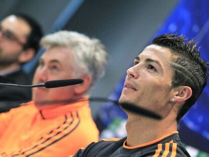Ancelotti y Cristiano Ronaldo.