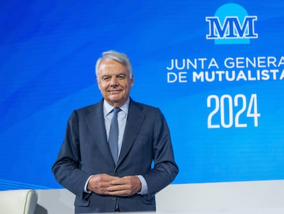 El presidente de Mutua Madrileña, Ignacio Garralda, en la junta general de mutualistas.