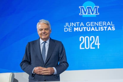 El presidente de Mutua Madrileña, Ignacio Garralda, en la junta general de mutualistas.