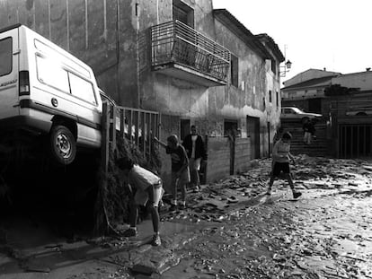 La ‘nube mala’ que devastó la localidad alcarreña de Yebra