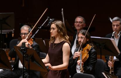 La mezzosoprano Yulia Safonova en un momento del concierto. 