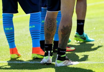 Los tatuajes de Simone Zaza, delantero de Italia. 