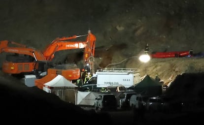 The rescue operation in Totalán, in southern Spain, in January.