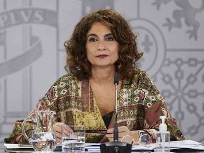 La ministra portavoz y de Hacienda, María Jesús Montero, el martes tras el Consejo de Ministros.