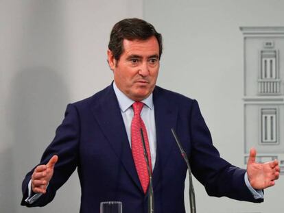El presidente de la Confederación Española de Organizaciones Empresariales (CEOE), Antonio Garamendi.