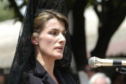 Doña Letizia, durante el discurso que ofreció en Logroño.