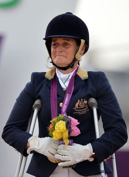 La australiana Joann Formosa, medalla de oro en hipica.