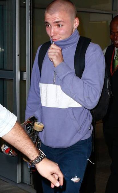 Rocco Ritchie, a su llegada a Nueva York.