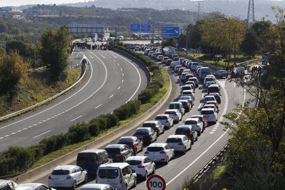 Retenciones en la c58 a la altura de Terrassa.