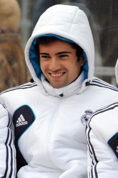 Enzo Zidane, durante un partido con el Real Madrid en marzo de 2013.