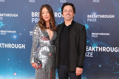 Nicole Shanahan y Sergey Brin en una imagen de noviembre de 2019 en Mountain View, California.