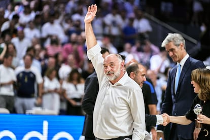 Pablo Laso después de ganar la ACB con el Real Madrid el pasado 19 de junio.