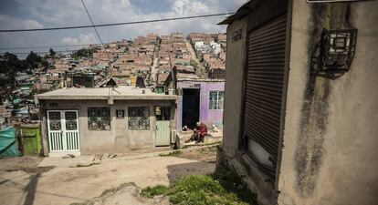 Imagen de Cazucá, barrio marginal a las afueras de Bogotá.