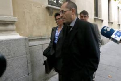 El juez Elpidio José Silva, que encarceló por dos veces al expresidente de Caja Madrid Miguel Blesa, a su llegada hoy al Tribunal Superior de Justicia de Madrid.