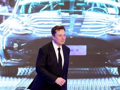 Elon Musk, fundador de Tesla, en una rueda de prensa en Shangái (China).