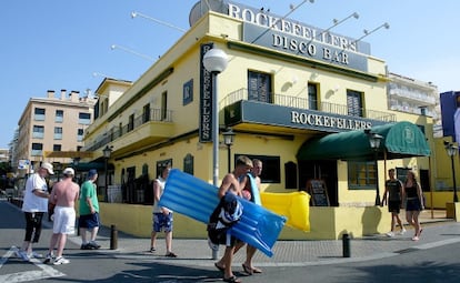 Fachada de la discoteca 'Rockefellers' de Lloret de Mar (Girona).