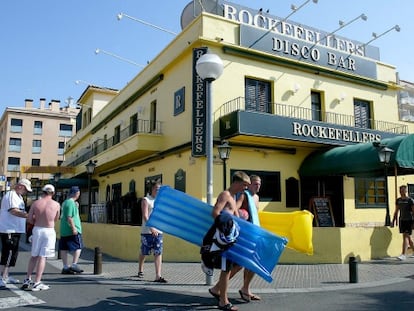 Fachada de la discoteca 'Rockefellers' de Lloret de Mar (Girona).