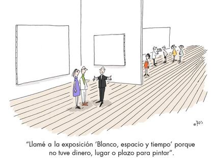 I called the exhibition "white, space and time" because I did not have the money, space or time to paint.