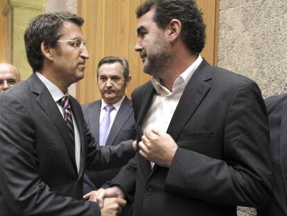 Alberto Núñez Feijóo y Anxo Quintana