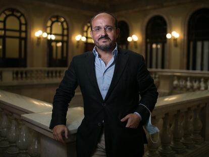 Alejandro Fernandez, presidente del Partido Popular Catalan, este martes en el Parlament.