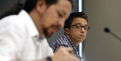 Pablo Iglesias e &Iacute;&ntilde;igo Errej&oacute;n.