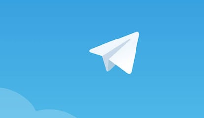 Logotipo de Telegram con fondo azul