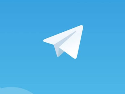 Logotipo de Telegram con fondo azul