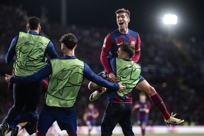 Sergi Roberto, en el último partido del Barcelona en la Champions ante el Nápoles.