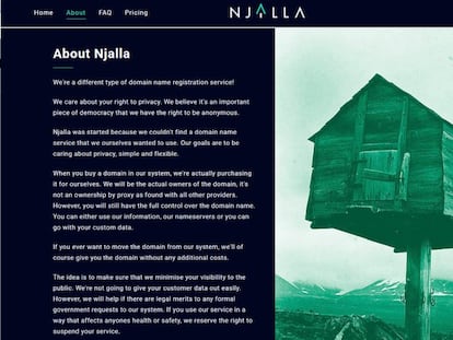 The Njalla website.