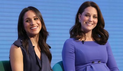 Meghan Markle y Kate Middleton, en un acto oficial en febrero.