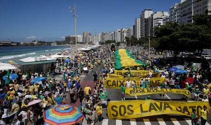 Manifestação no Rio de Janeiro neste domingo.